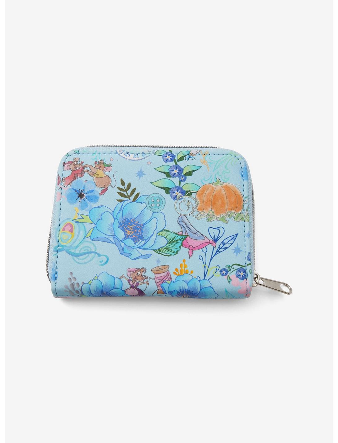 Loungefly Disney Cinderella Flowers & Mice Mini Zip Wallet, , hi-res