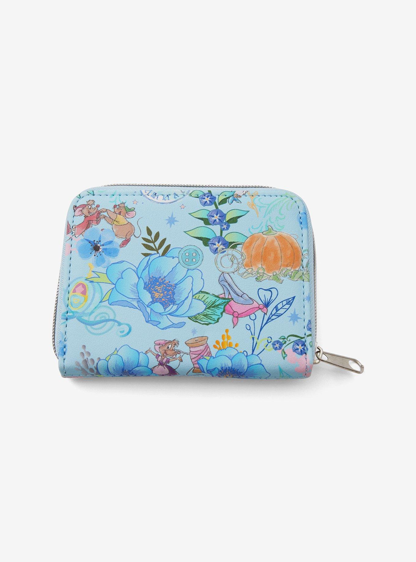 Loungefly Disney Cinderella Flowers & Mice Mini Zip Wallet, , hi-res