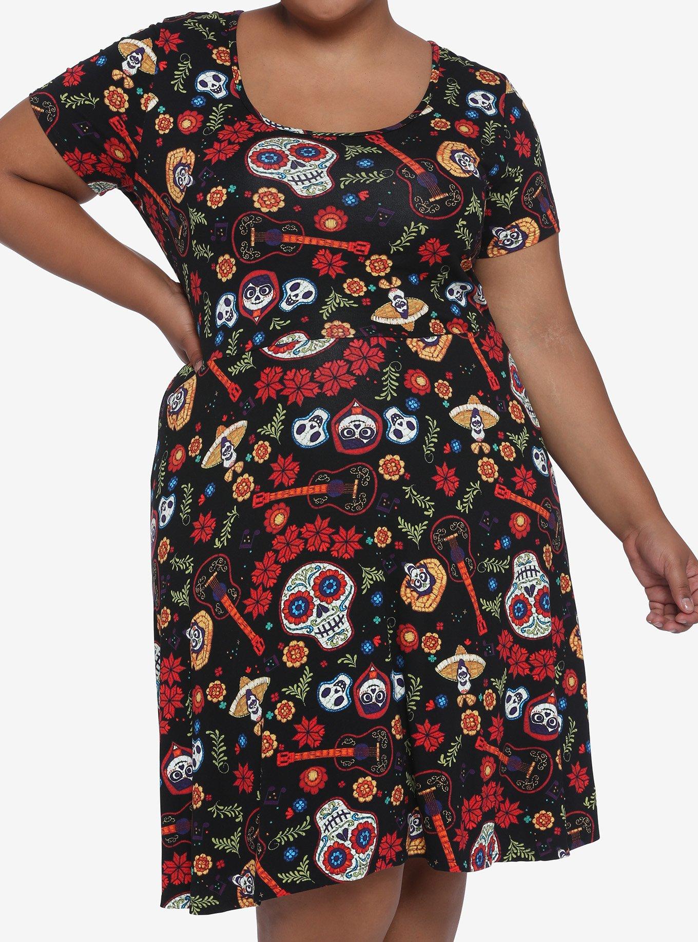 Disney Pixar Coco Lace Back Dress Plus Size, MULTI, hi-res