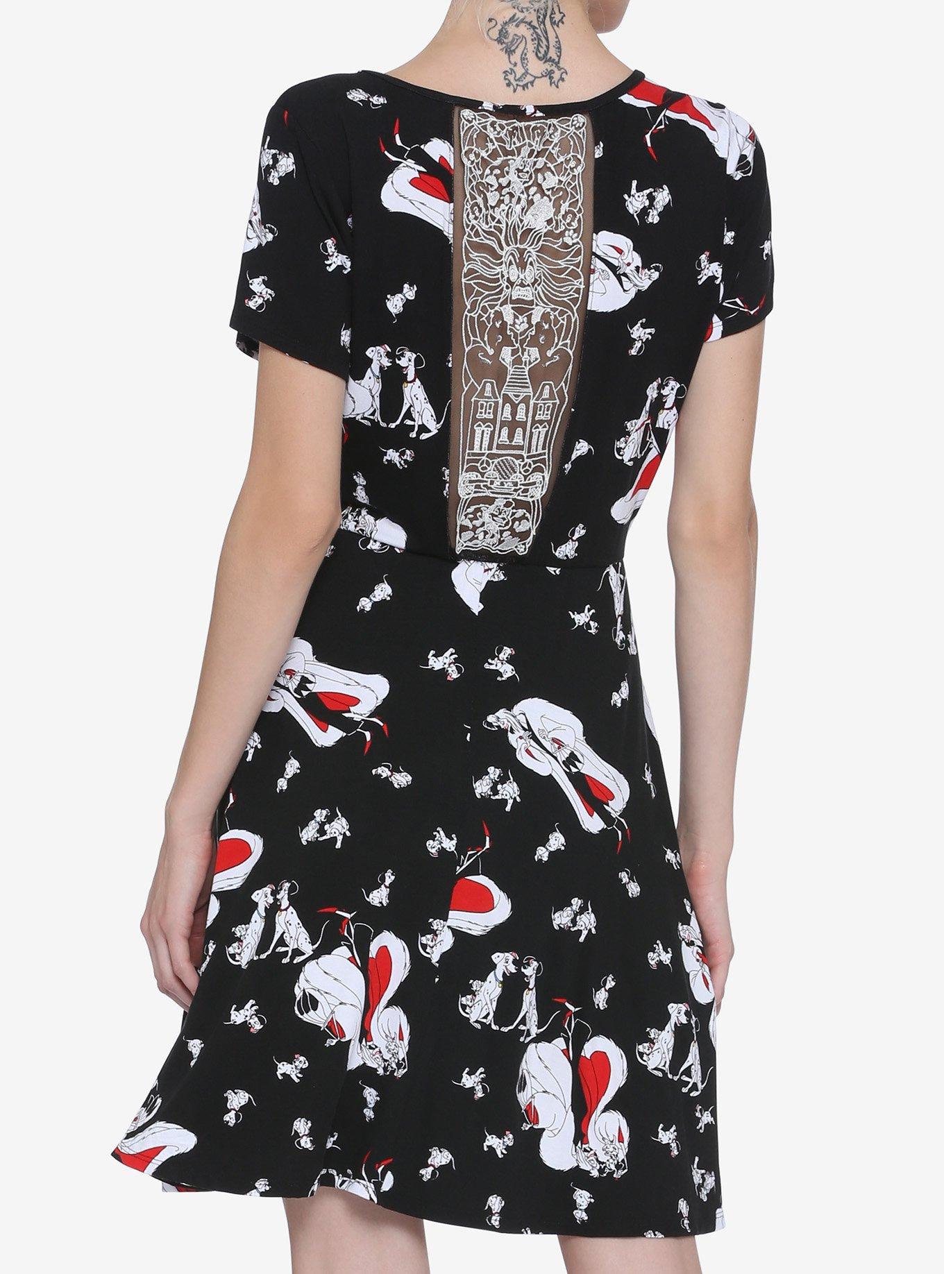 Disney 101 Dalmatians Cruella De Vil Lace Back Dress, MULTI, hi-res