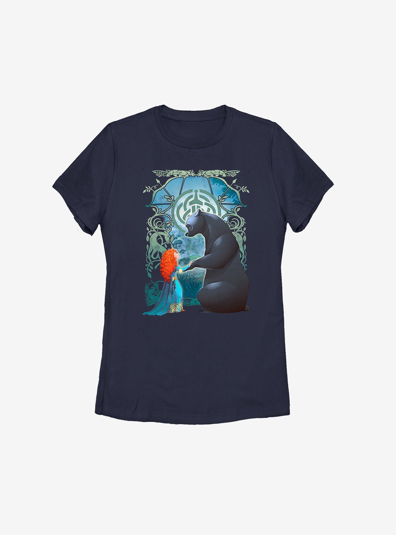 Disney Pixar Brave Merida Bear Womens T-Shirt, NAVY, hi-res