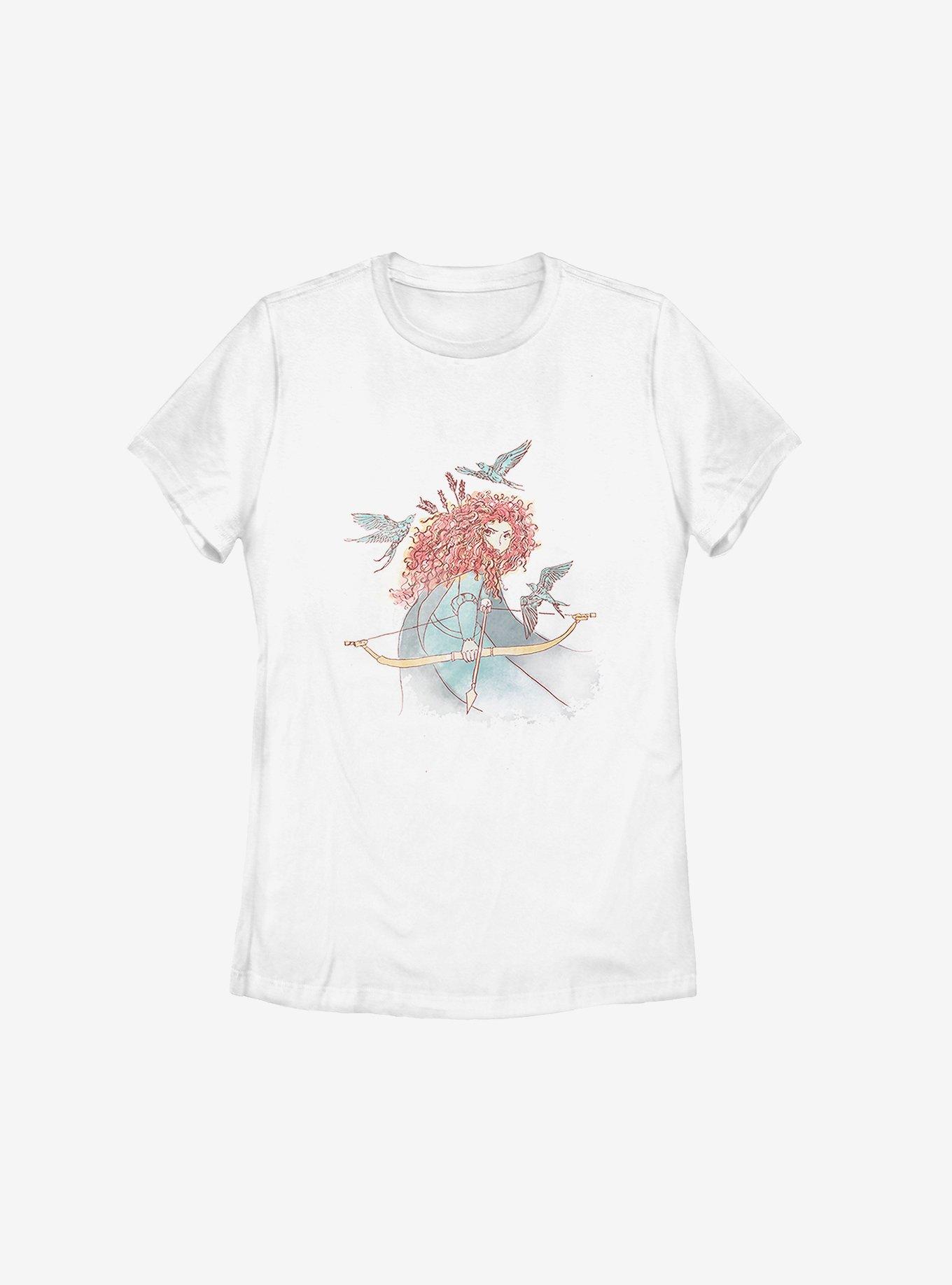 Disney Pixar Brave Merida Sketch Womens T-Shirt, WHITE, hi-res