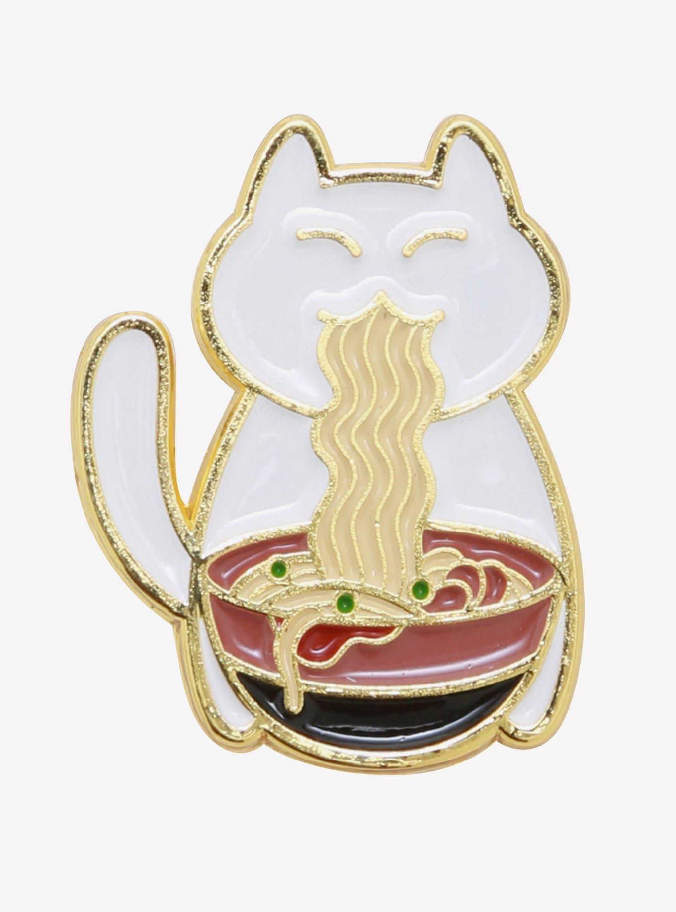 Cat Ramen Slurp Enamel Pin