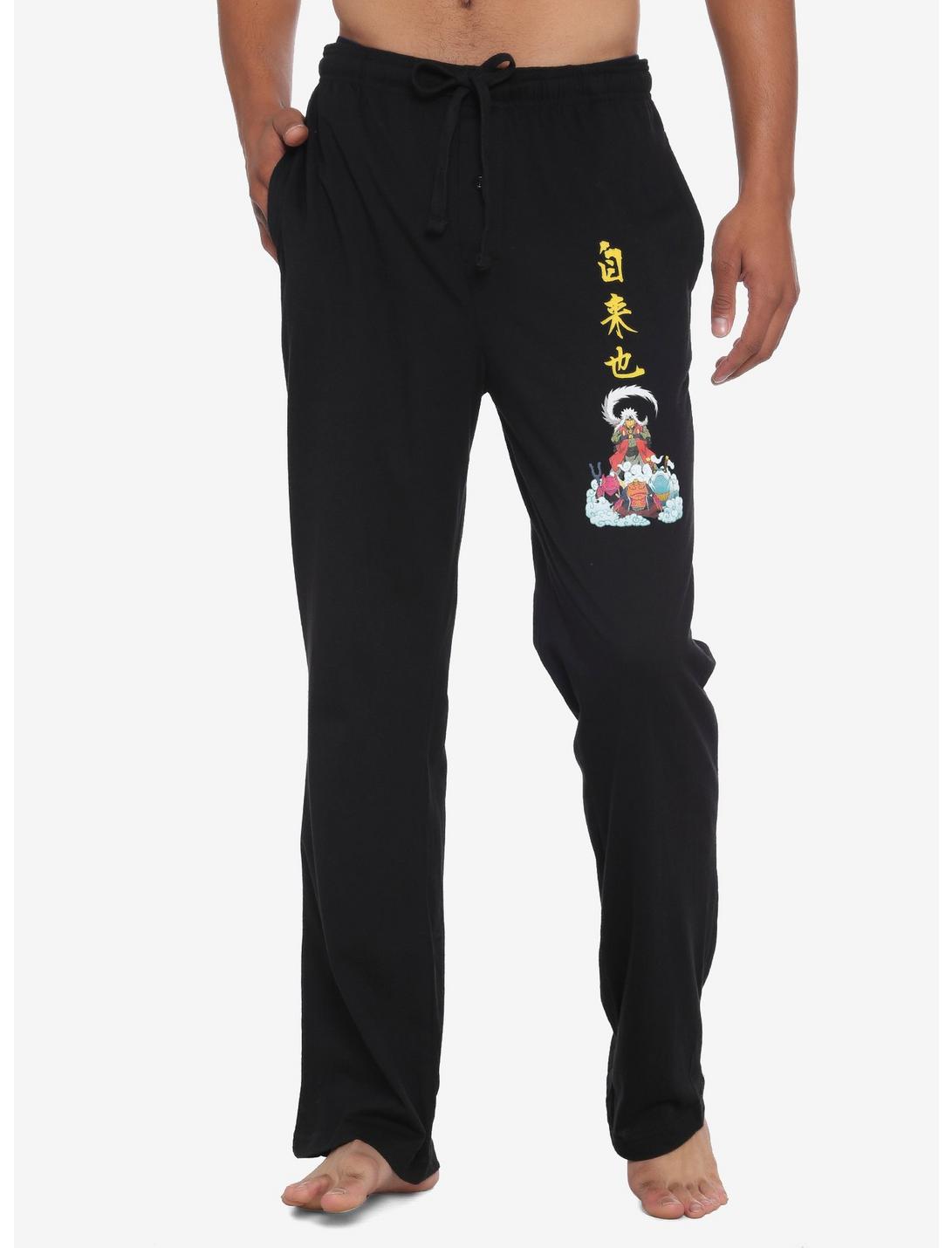 Naruto Shippuden Jiraiya Sensei & Toads Pajama Pants, BURGUNDY, hi-res