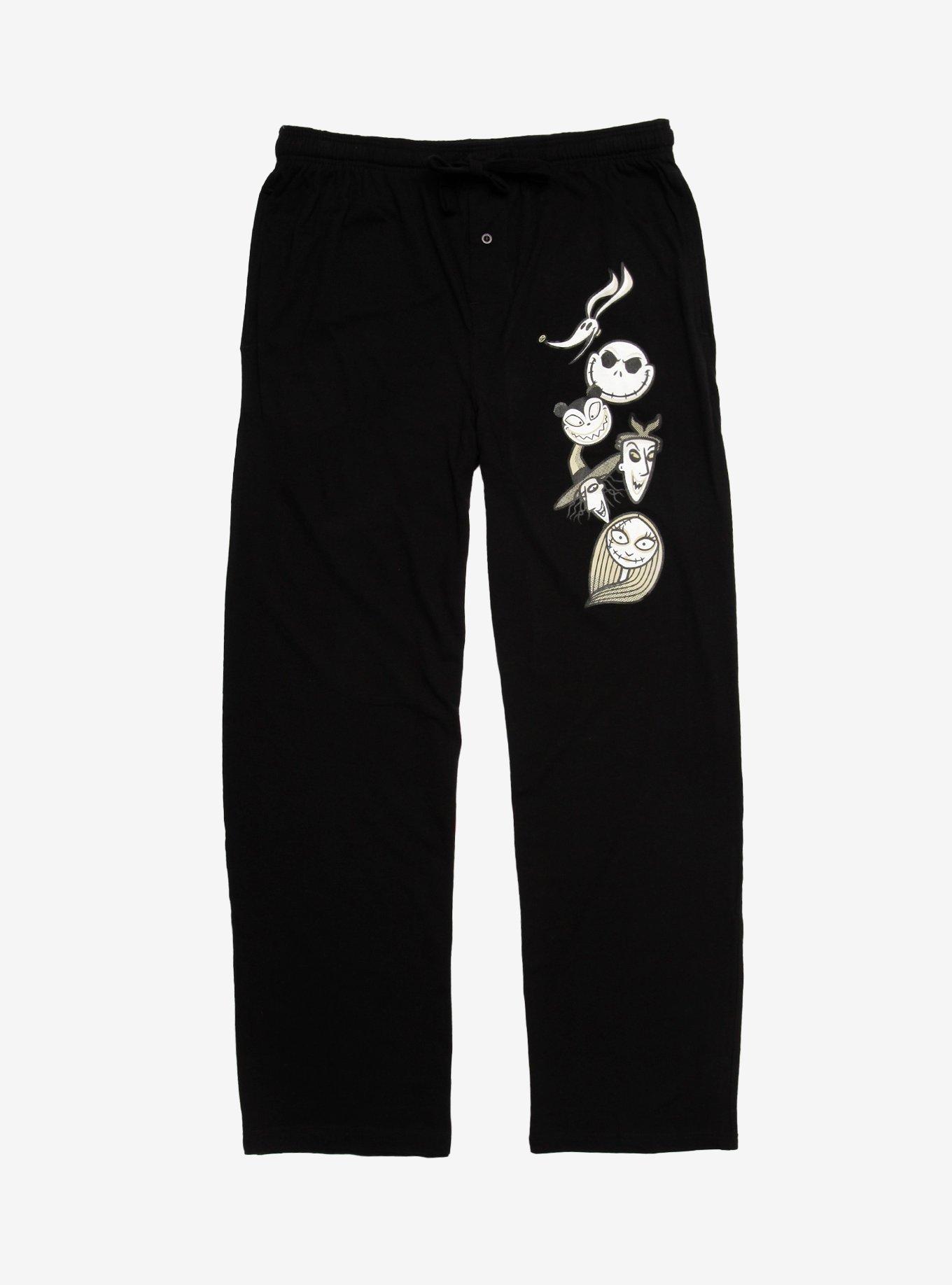 The Nightmare Before Christmas Jack Sally Zero Scary Teddy Lock & Shock Pajama Pants, BLACK, hi-res