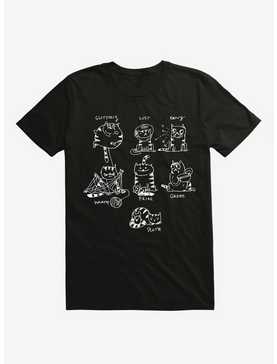 7 Sins Cat Black T-Shirt, , hi-res
