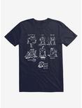 7 Sins Cat Navy Blue T-Shirt, NAVY, hi-res