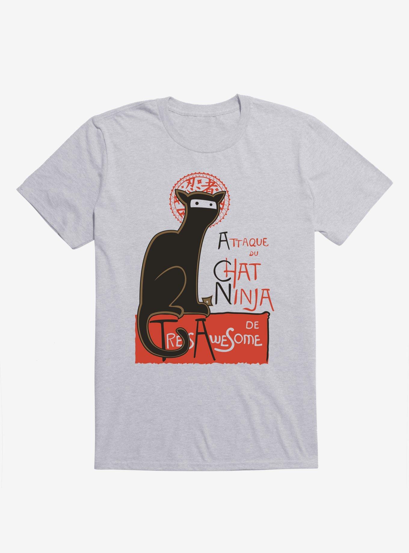 A French Ninja Cat! Sport Grey T-Shirt, , hi-res
