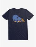 Get Your Own Pizza, Human! Cat Navy Blue T-Shirt, NAVY, hi-res