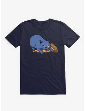 Get Your Own Pizza, Human! Cat Navy Blue T-Shirt, , hi-res