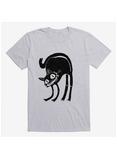 Frightened Black Cat Sport Grey T-Shirt, SPORT GRAY, hi-res