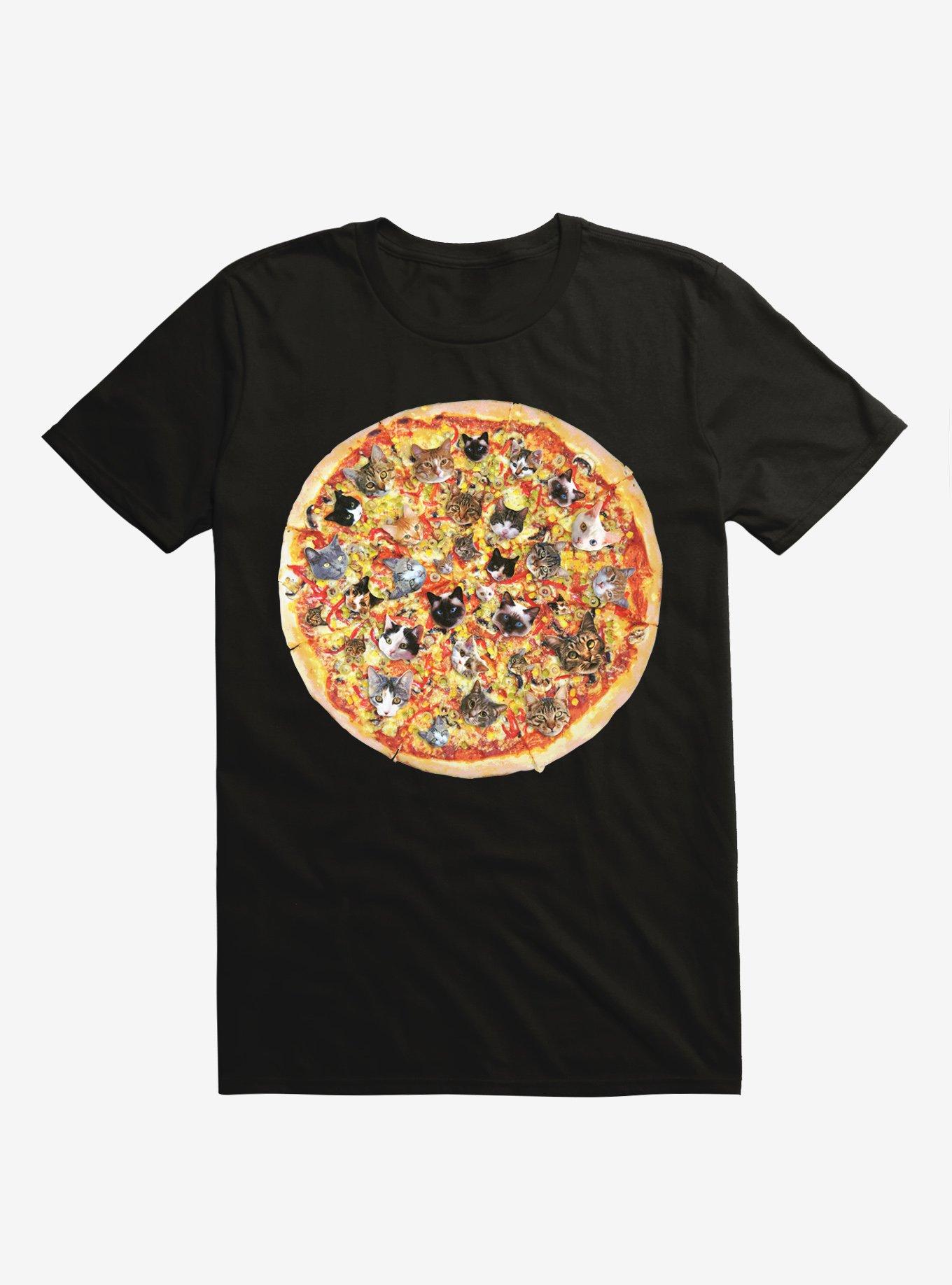 THRDLESS If The Internet Was A Pizza Cat Black T-Shirt