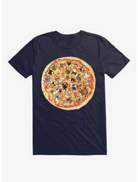 If The Internet Was A Pizza Cat Navy Blue T-Shirt, , hi-res