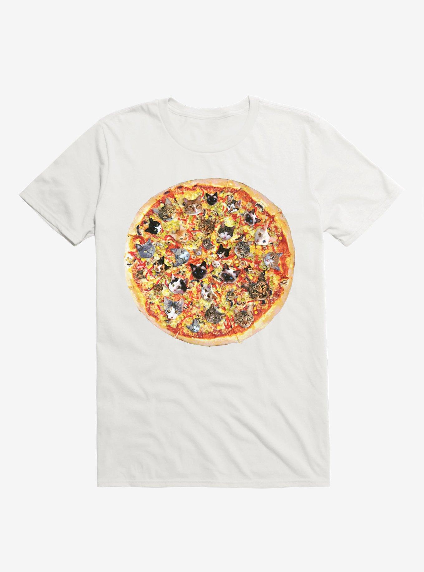 If The Internet Was A Pizza Cat White T-Shirt, , hi-res