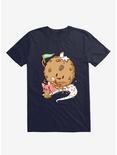 Cake Delivery Cat Navy Blue T-Shirt, NAVY, hi-res