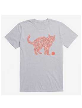 Intricat Yarn Cat Sport Grey T-Shirt, , hi-res