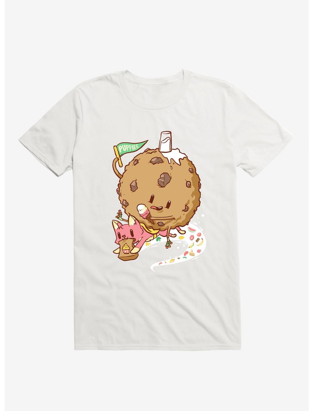 Cake Delivery Cat White T-Shirt, WHITE, hi-res