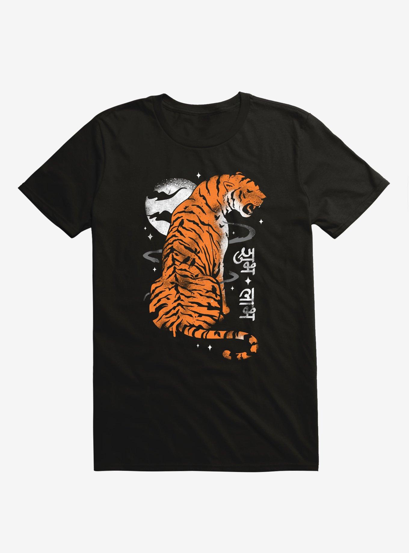 Jewel Of India Tiger Black T-Shirt, , hi-res