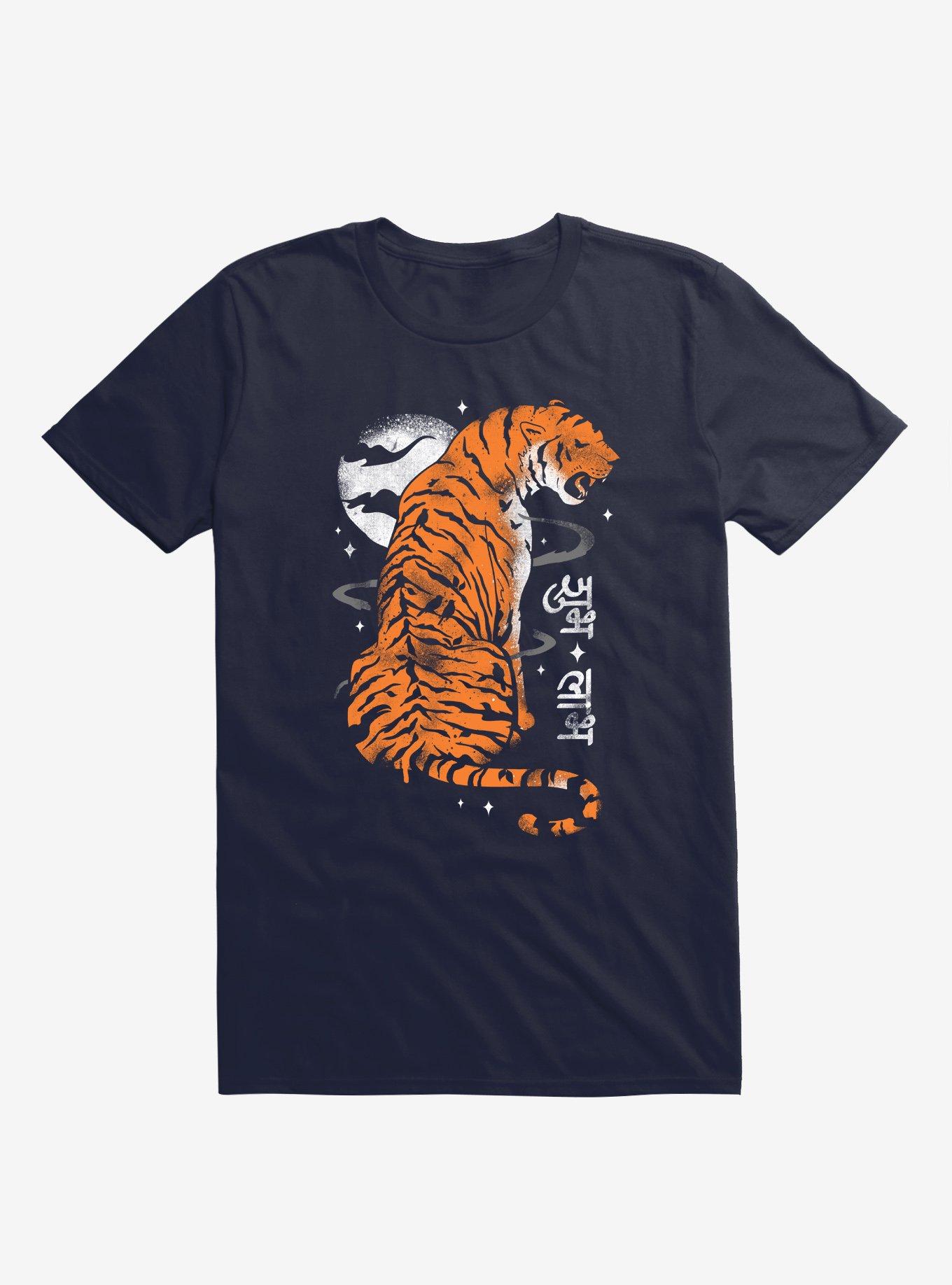 Jewel Of India Tiger Navy Blue T-Shirt, NAVY, hi-res