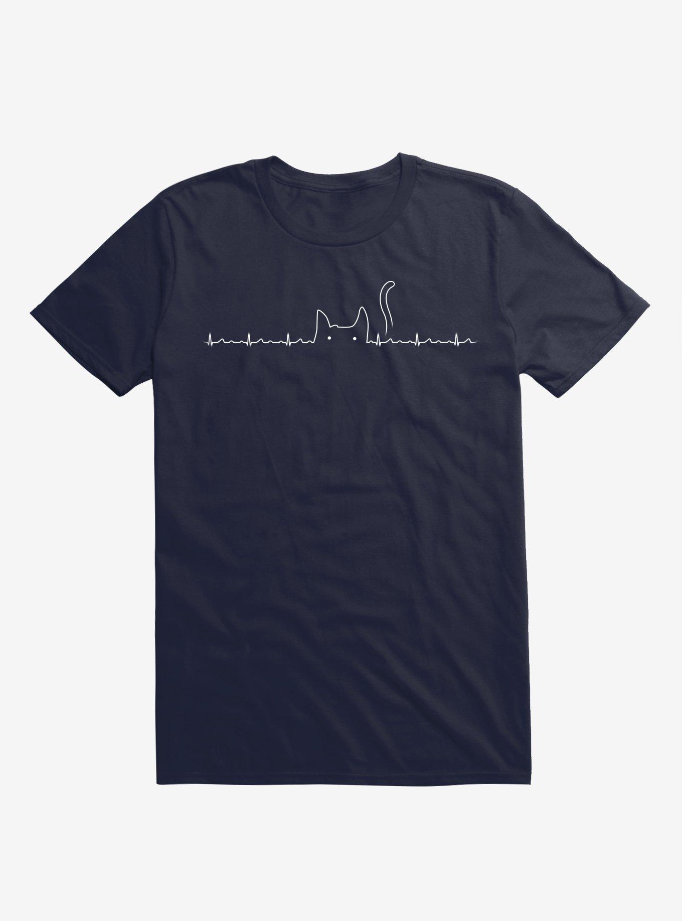 Cat Lover Navy Blue T-Shirt