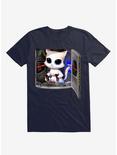 Cat Piloted Cyborg Navy Blue T-Shirt, NAVY, hi-res