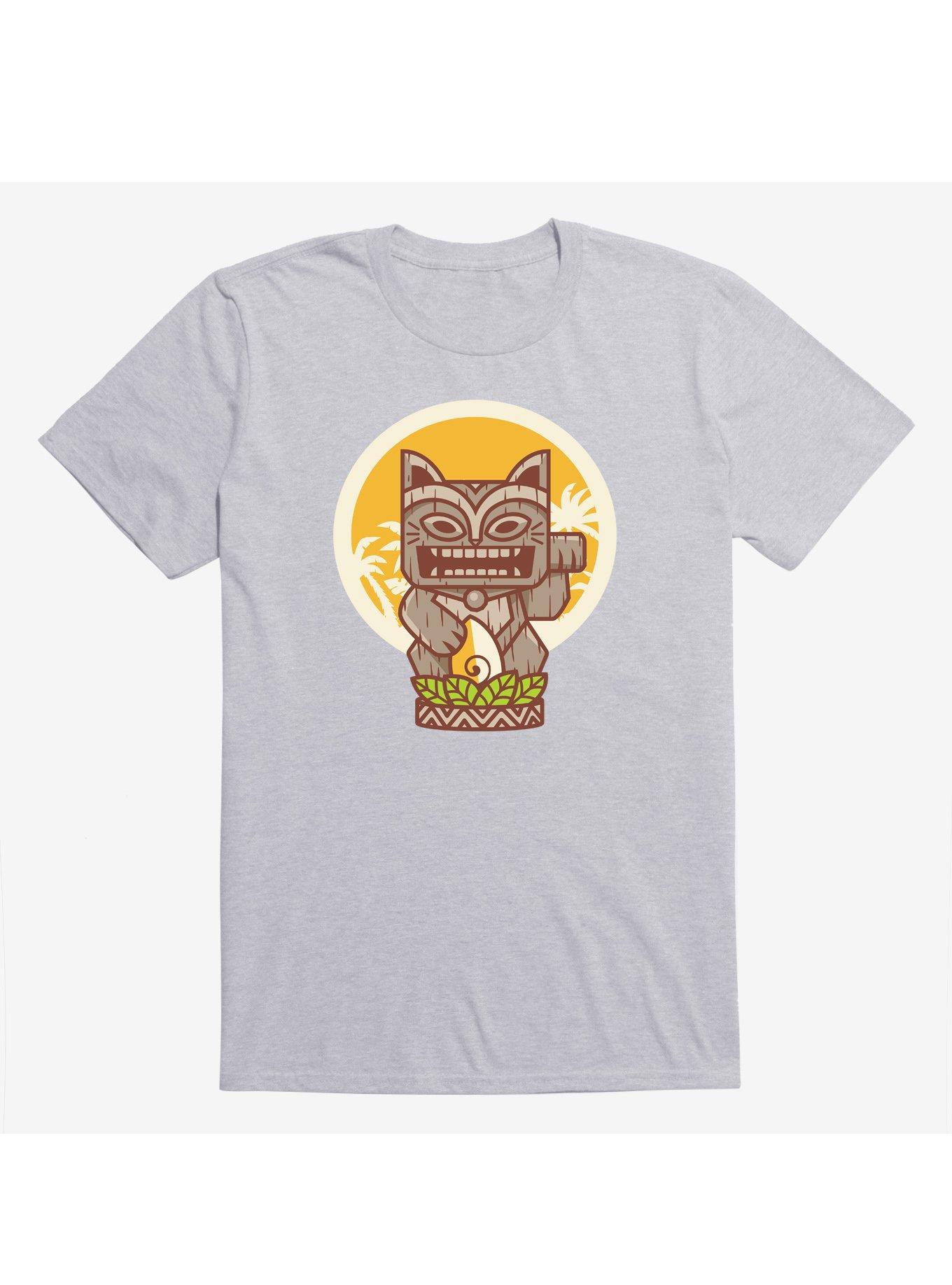 Kitty Tiki Wooden Cat Sport Grey T-Shirt, SPORT GRAY, hi-res