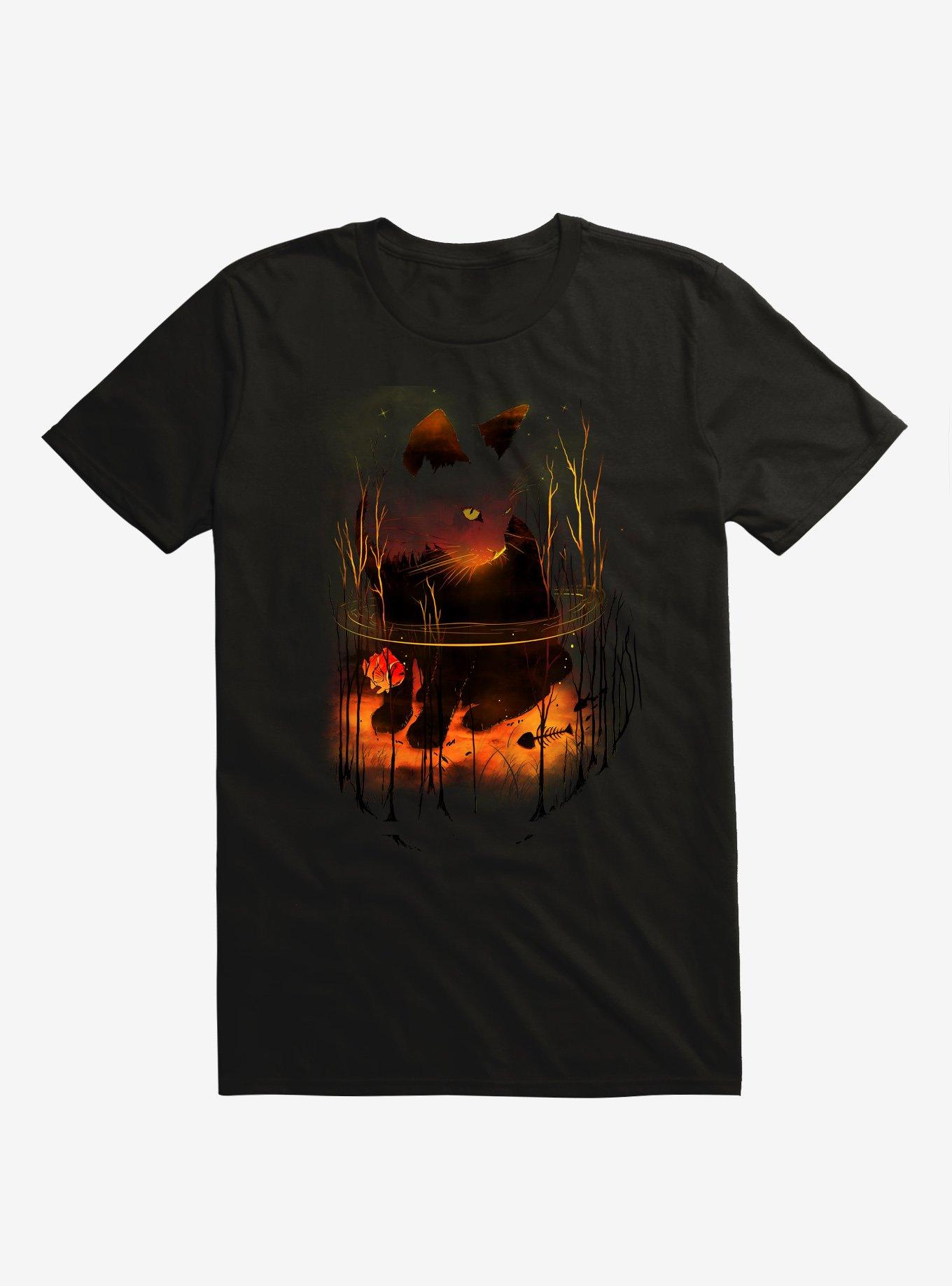 THRDLESS Catfish Cat Black T-Shirt