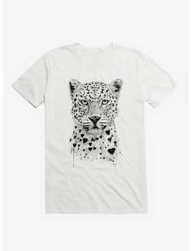 Lovely Leopard Hearts White T-Shirt, , hi-res