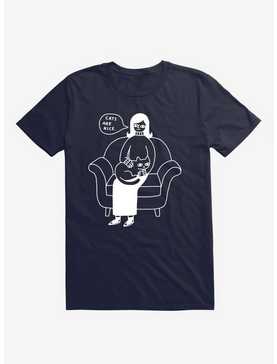 Cats Are Nice Navy Blue T-Shirt, , hi-res