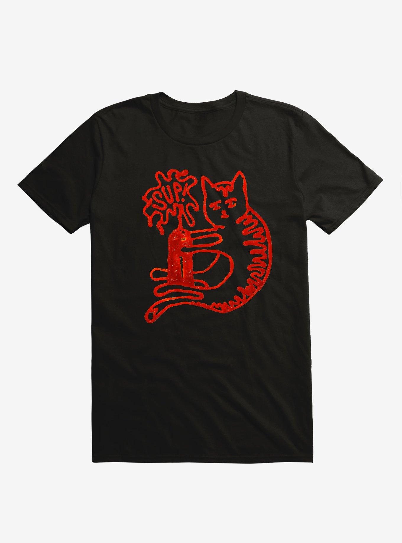Catsup Cat Ketchup Black T-Shirt, , hi-res