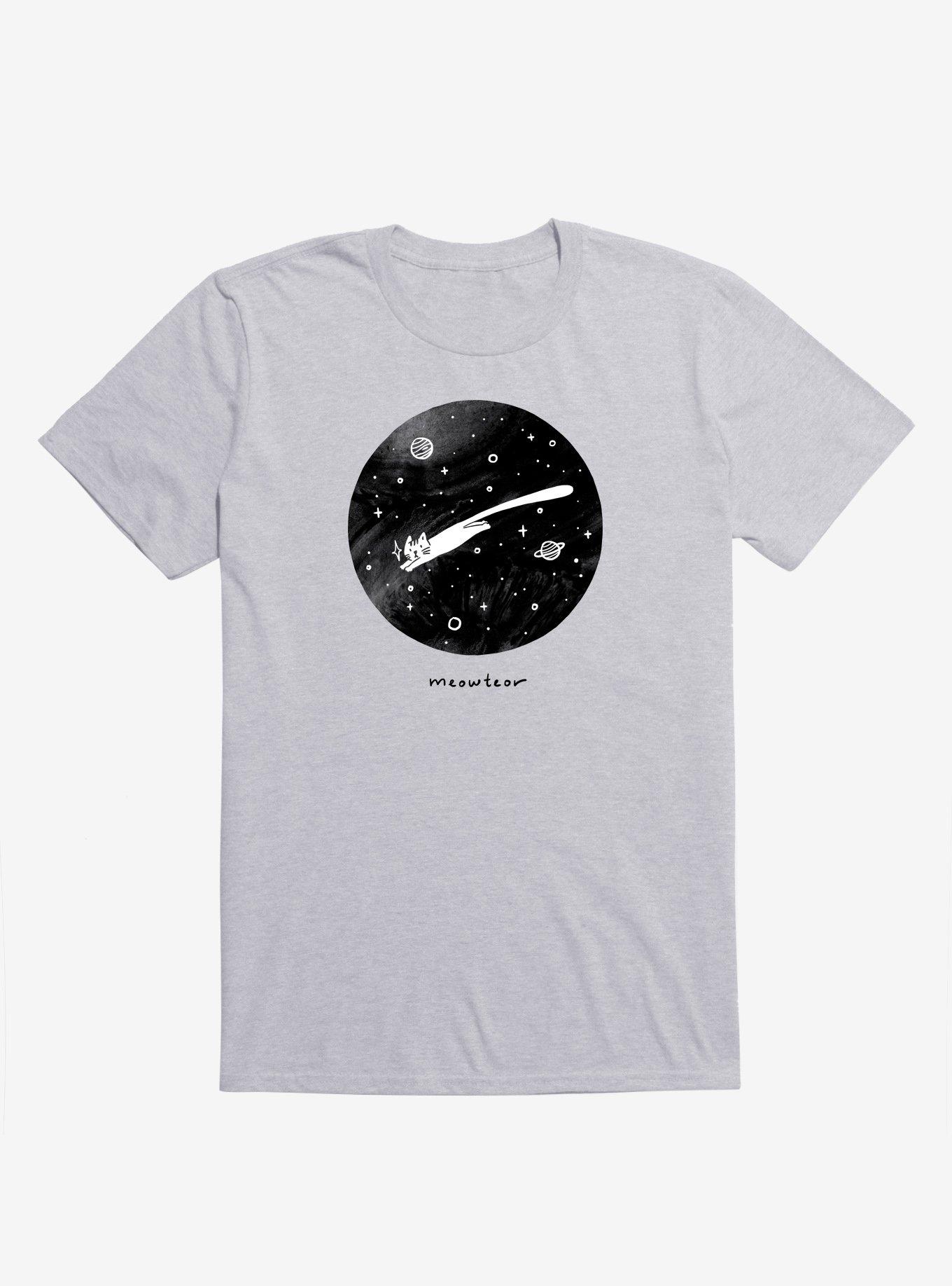 Meowteor Cat Sport Grey T-Shirt, , hi-res