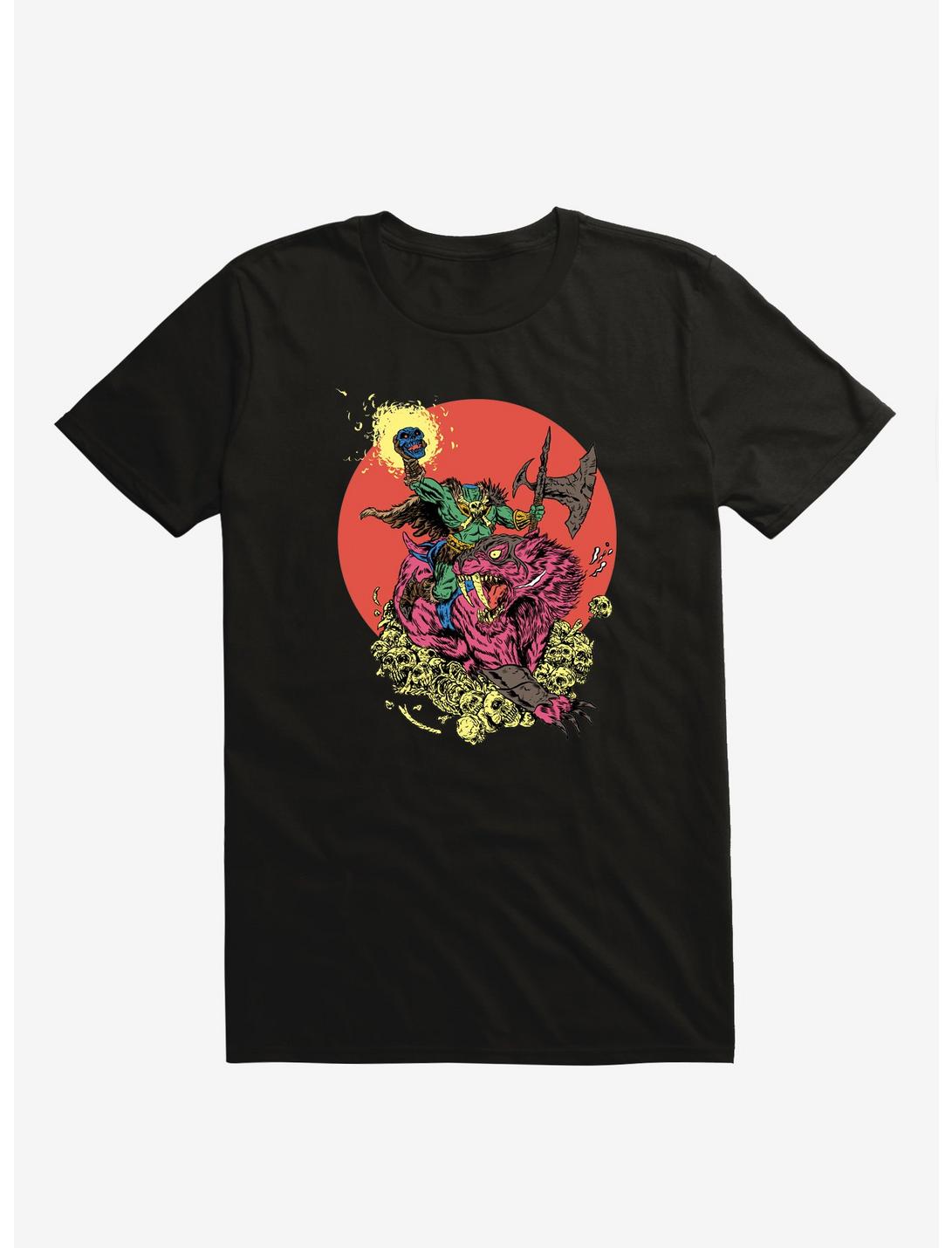 Monster Metal Skull Black T-Shirt, BLACK, hi-res