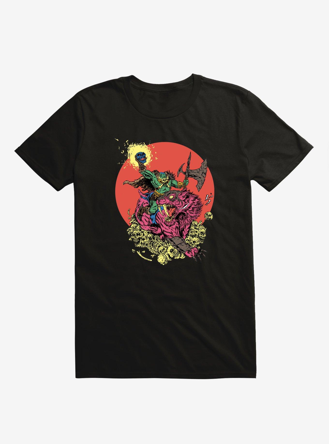 Monster Metal Skull Black T-Shirt, , hi-res