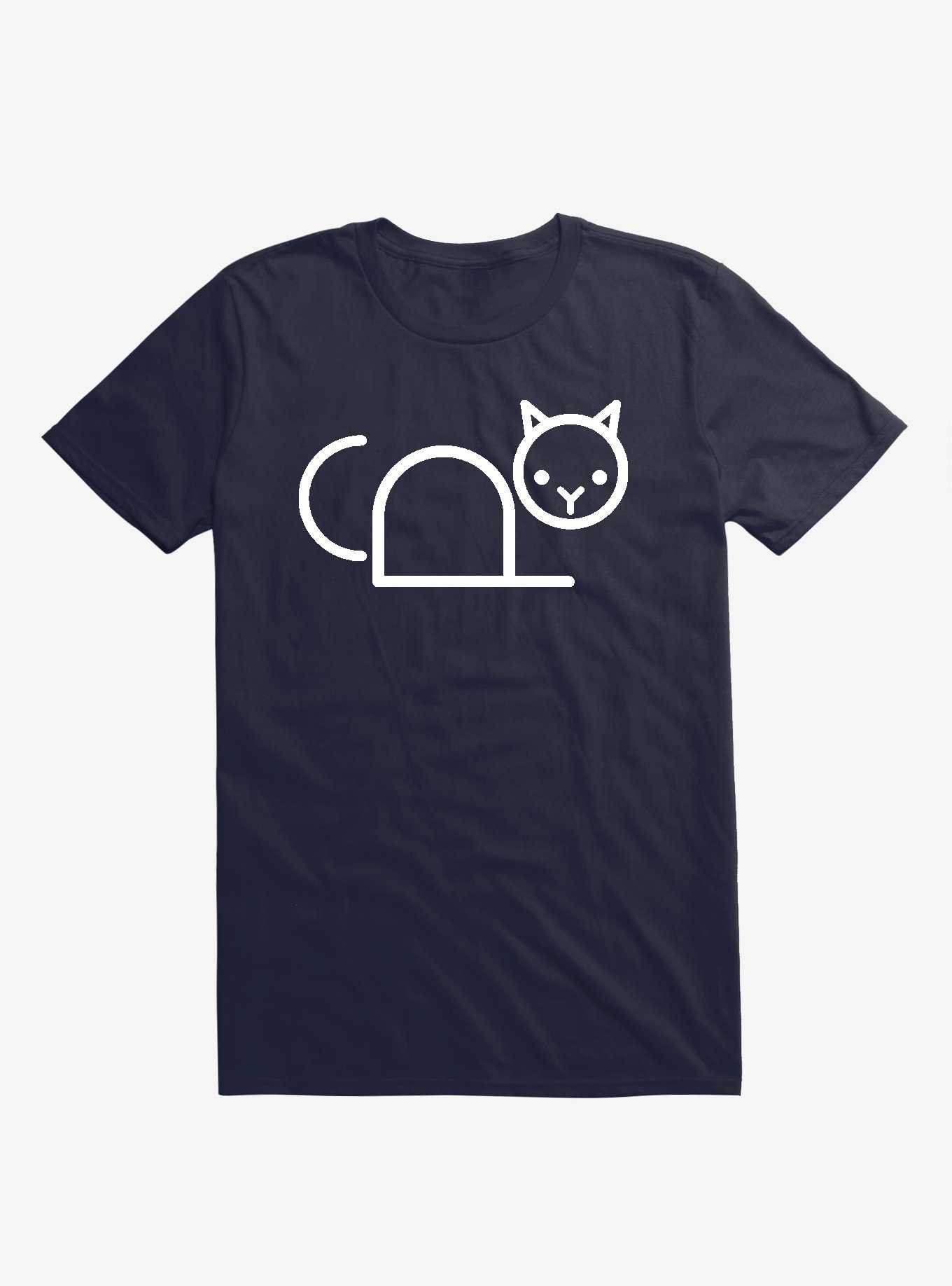 Copy Cat Navy Blue T-Shirt, , hi-res