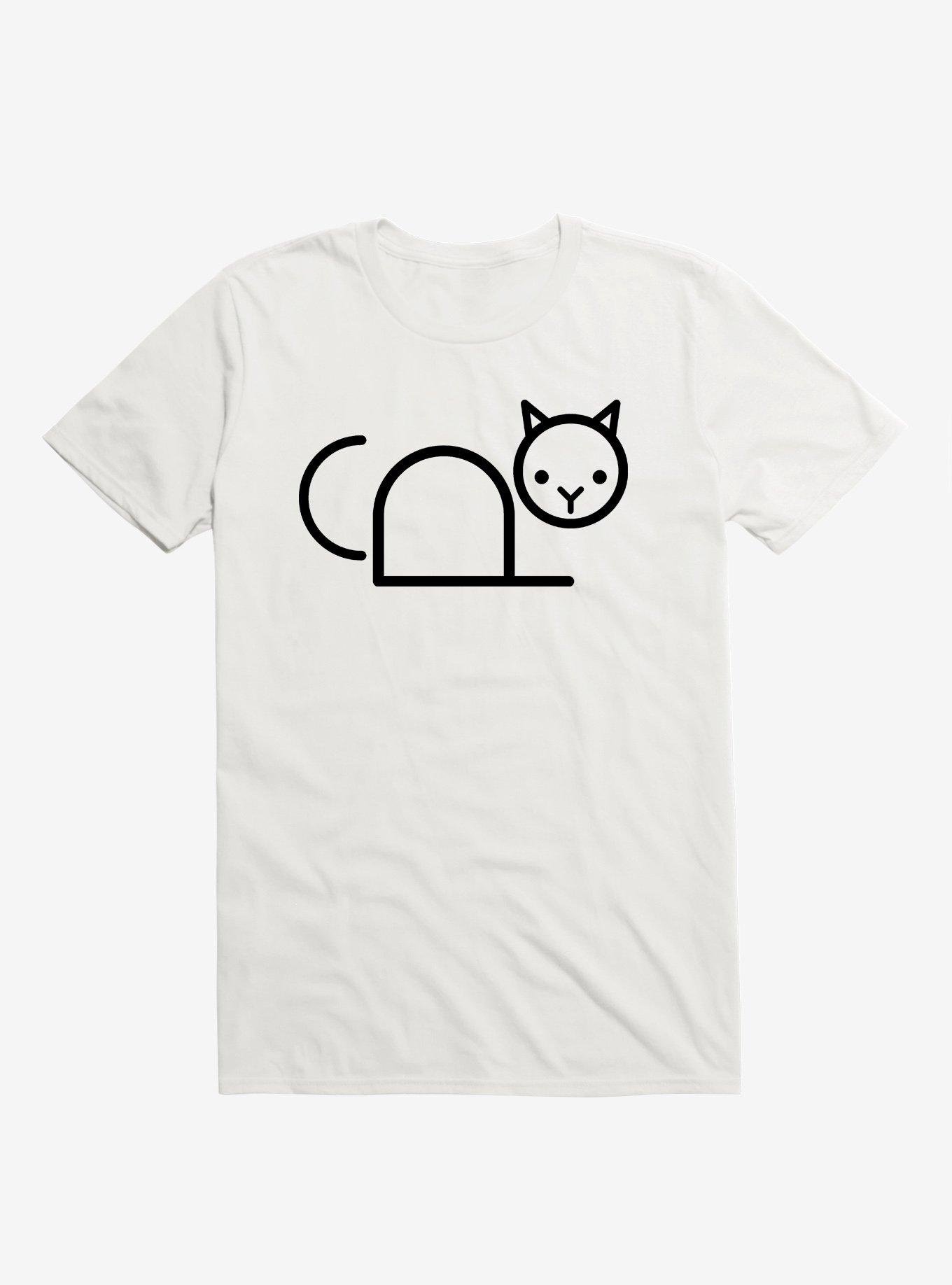 White store cat shirt