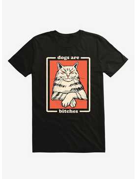 Dogs Are Bitches Cat Black T-Shirt, , hi-res