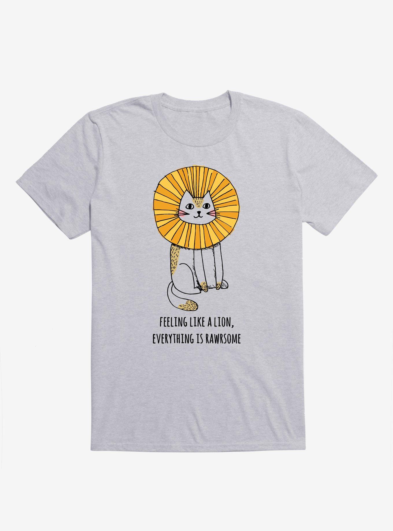 Everything Is Rawrsome Cat Sport Grey T-Shirt, SPORT GRAY, hi-res