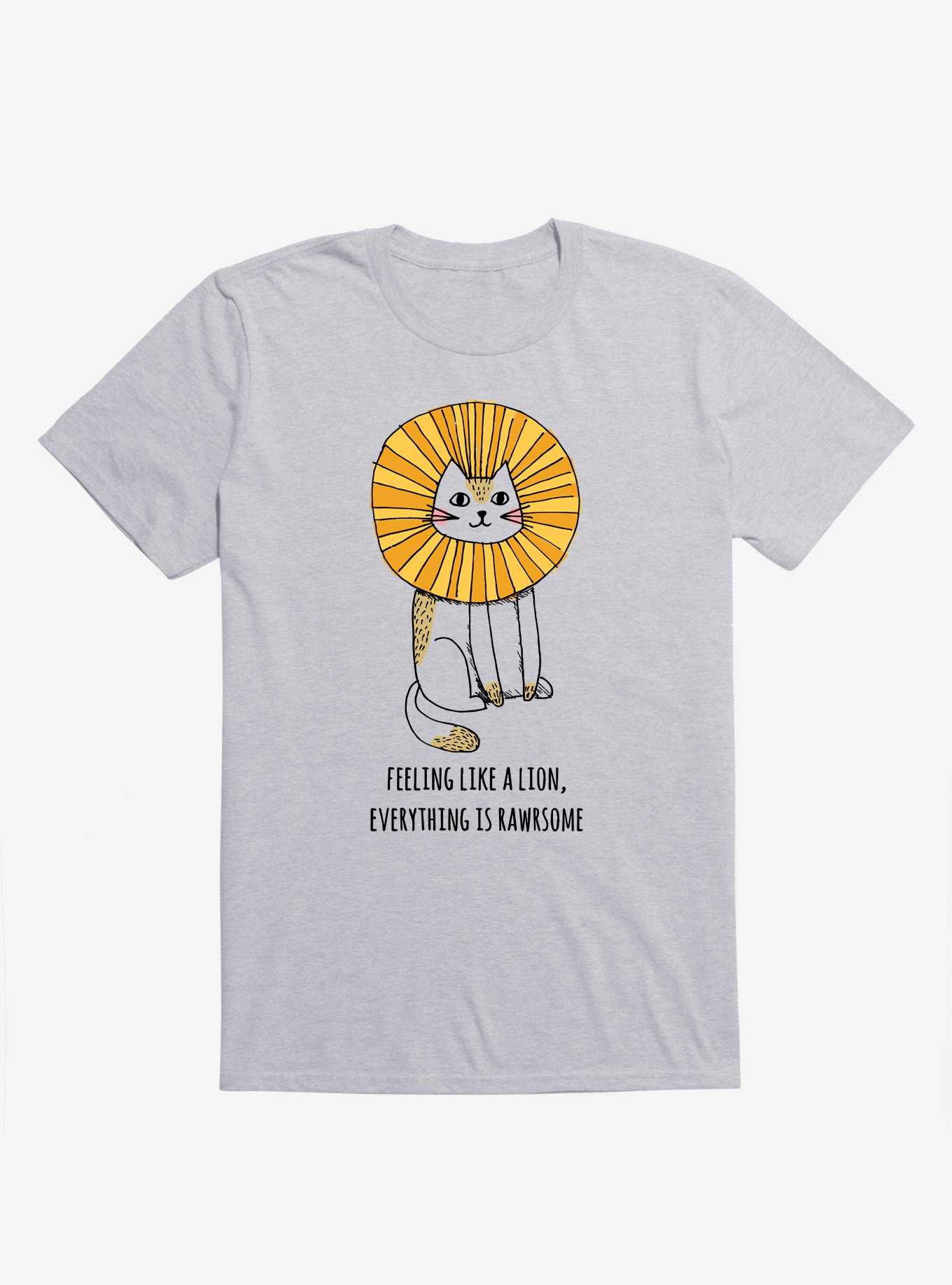 Everything Is Rawrsome Cat Sport Grey T-Shirt, , hi-res