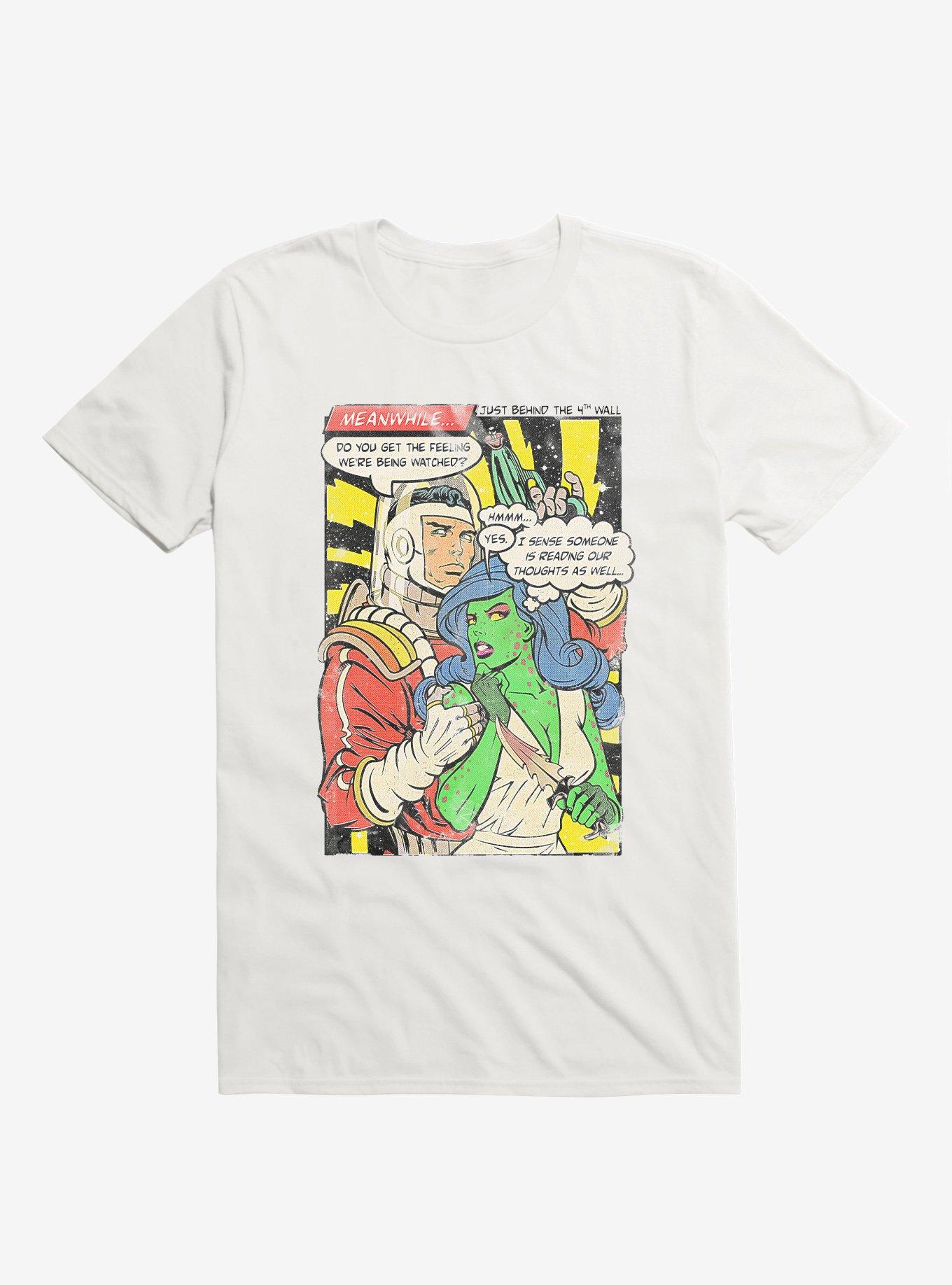 Through The 4th Wall Comic White T-Shirt, WHITE, hi-res