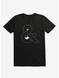 Time & Space Ampersand Black T-Shirt, BLACK, hi-res