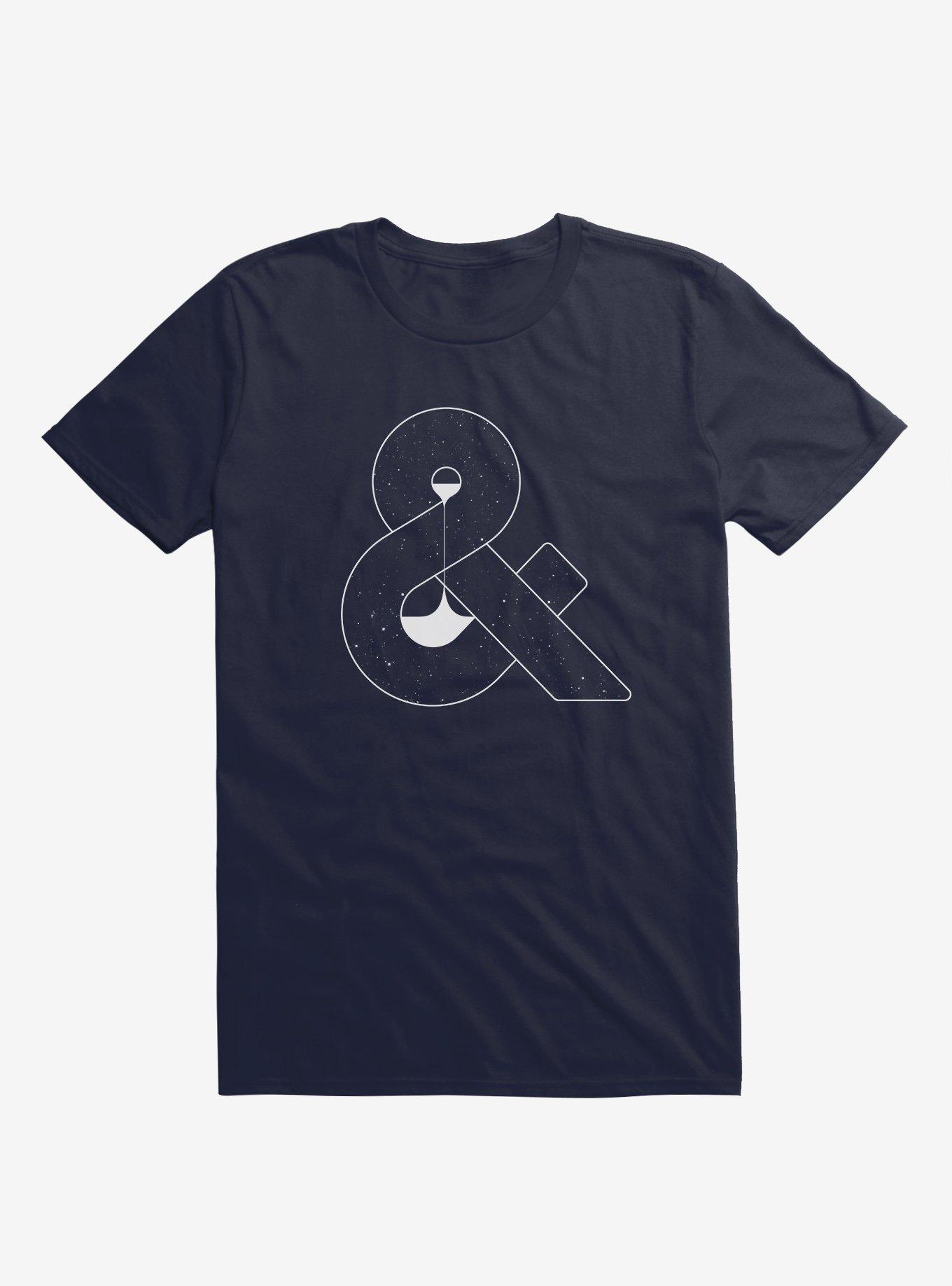 Time & Space Ampersand Navy Blue T-Shirt - BLUE | Hot Topic