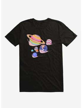 Universe Walk Snail Planets Black T-Shirt, , hi-res
