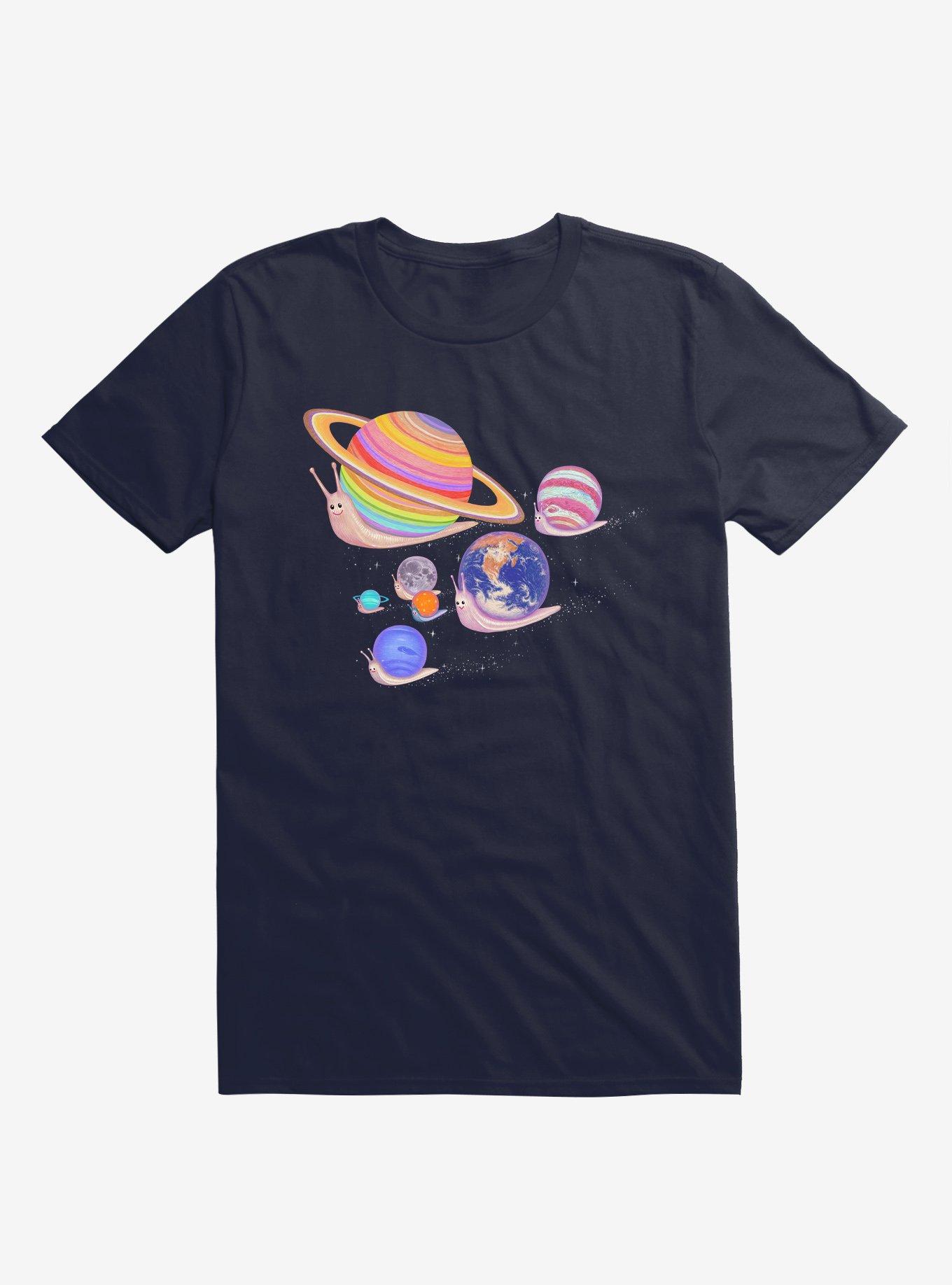 Universe Walk Snail Planets Navy Blue T-Shirt, , hi-res