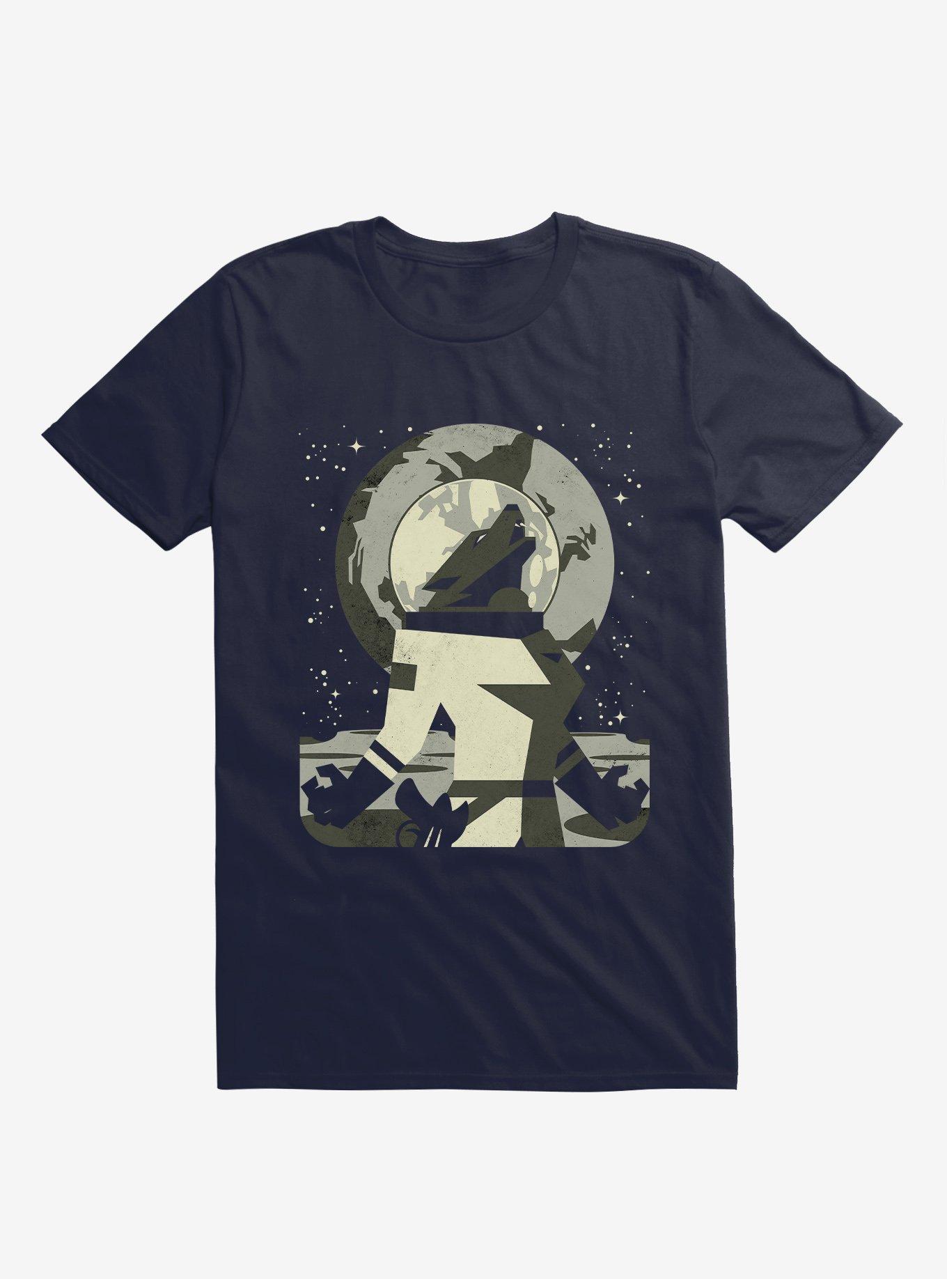 THRDLESS Werewolf In The Moon Navy Blue T-Shirt