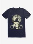 Werewolf In The Moon Navy Blue T-Shirt, NAVY, hi-res