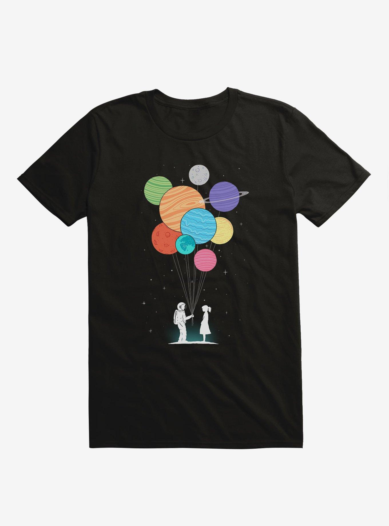 You Are My Universe Astronaut & Planets Black T-Shirt