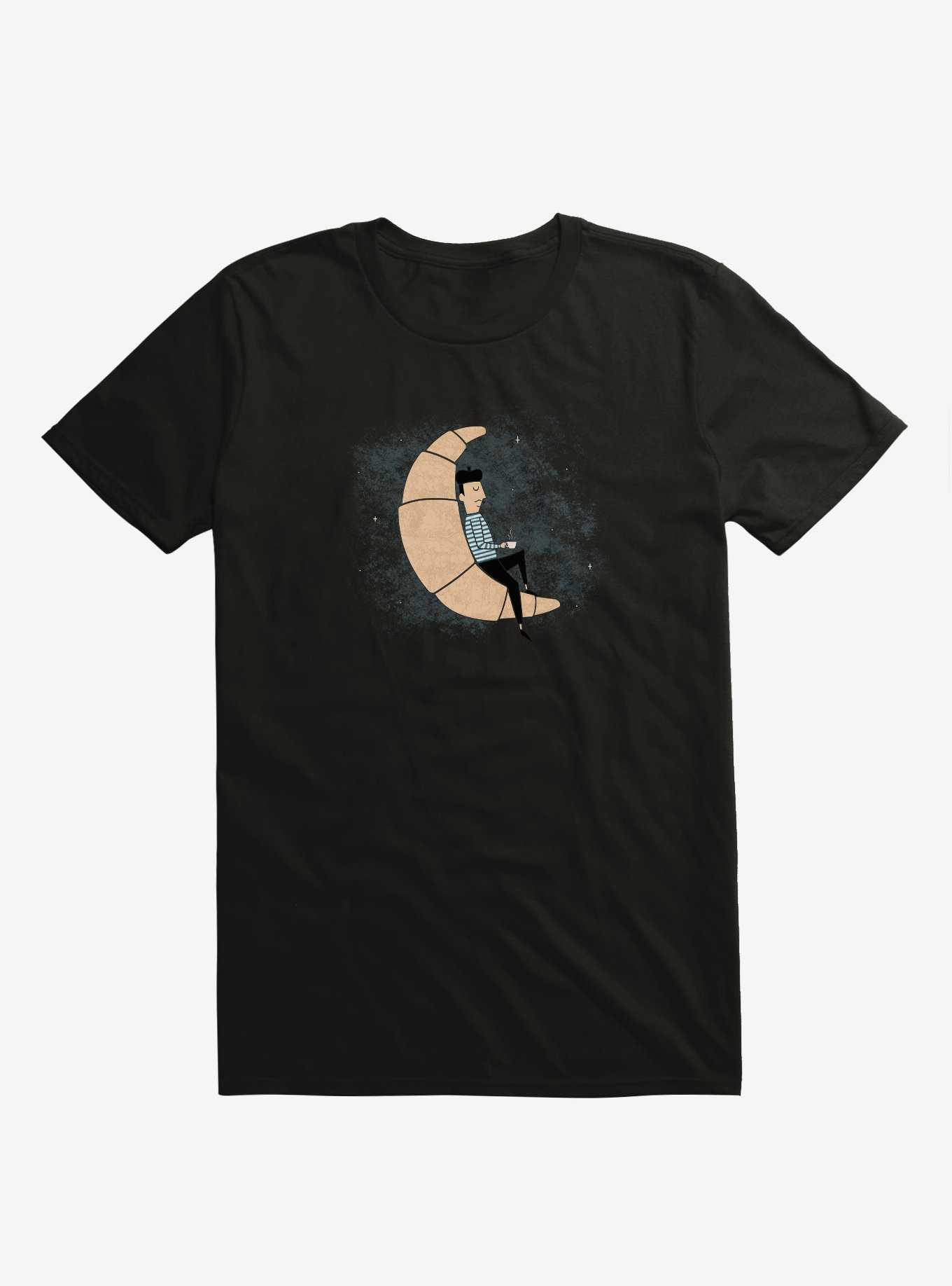 Ze Croissant Moon Black T-Shirt, , hi-res