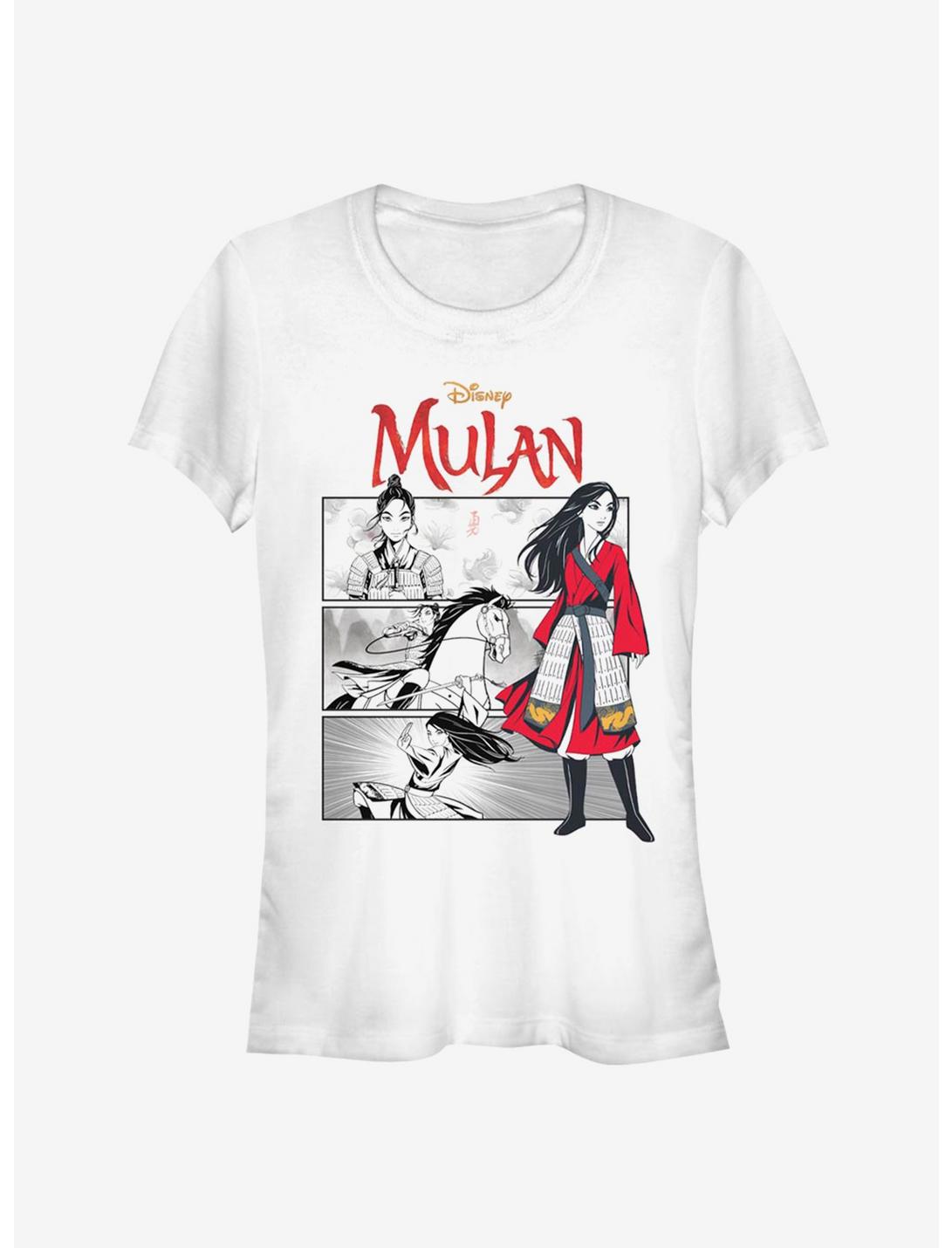 Disney Mulan Live Action Comic Panels Girls T-Shirt, WHITE, hi-res