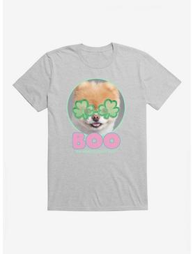 Boo The World's Cutest Dog Shamrock Eyes T-Shirt, HEATHER GREY, hi-res