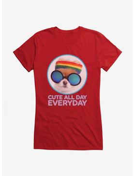 Boo The World's Cutest Dog Cute All Day Everyday Girls T-Shirt, RED, hi-res